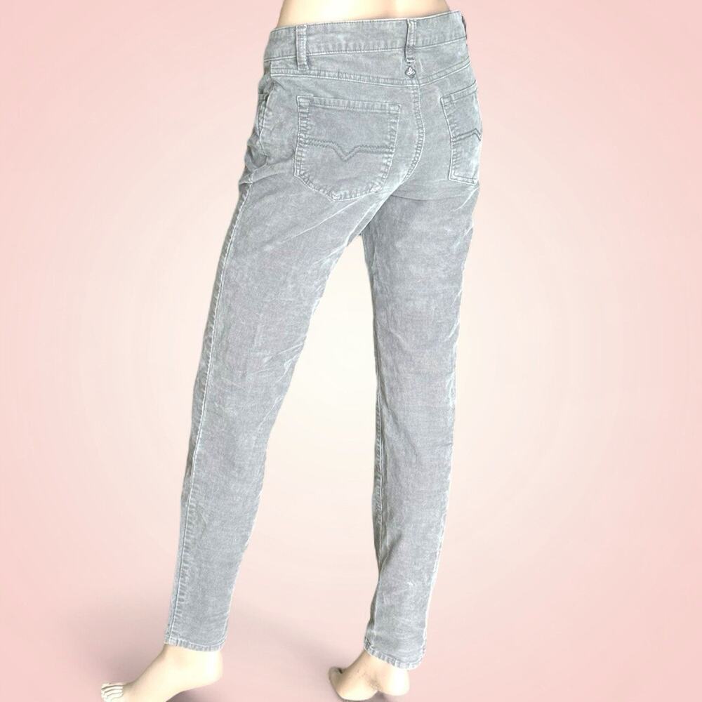 prAna Pants Women Size 4 Grey Trinity Corduroy Skinny Organic Cotton Blend